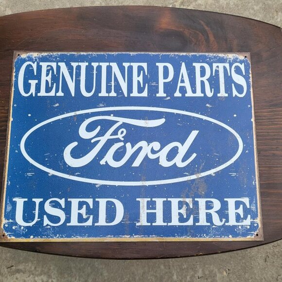 Ford Motor Co Motor Parts Tin Sign - Picture 1 of 2